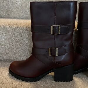 NEW Harley Davidson Lalanne Triple Strap Brown Motorcycle Riding Boots Size 8.5